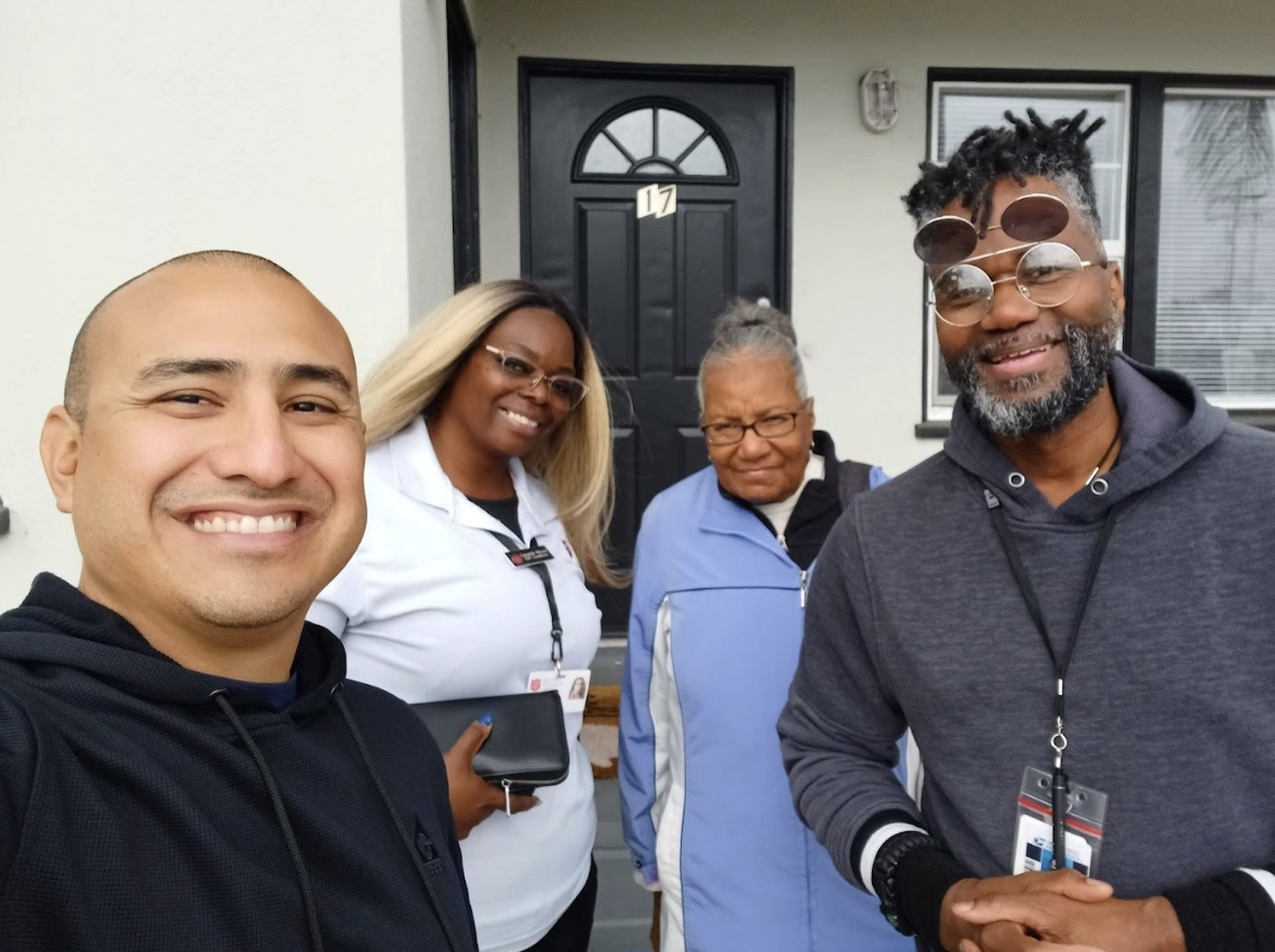 Charles and Jean at their new home. A Mobile Veteran Outreach Success Story